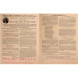 Captain Jack Crawford, "The Poet Scout," Broadsheet