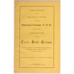 Texas State Grange Booklet