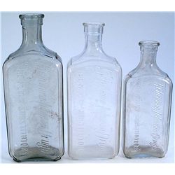 Series of 3 different large sized druggists bottles-all embossed identically as follows-Schramm-John