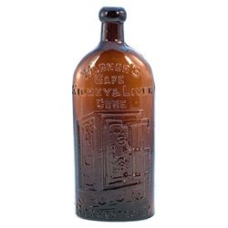 Warner's/Safe/Kidney&Liver/Cure/safe motif(right safe)/Rochester, N.Y-tooled top-approx. 12 " in hei