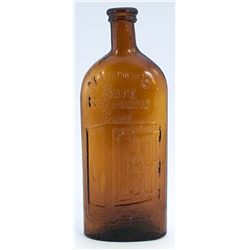 Warner's/Safe/Rheumatic/Cure/safe motif(right safe)/Rochester N.Y.U.S.A-amber, applied top, strong s