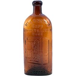 Warner's/Safe/Kidney&Liver/Cure/safe motif(left safe)/Rochester, N.Y-tooled top-approx. 12 " in heig