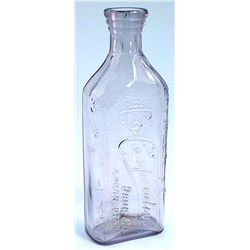 Bottle-Co-operative/DRUG Co./LOGAN, UTAH.-light lavender with embossed measurement markers on both s