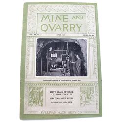 CATALOG: MINE AND QUARRY BOOKLET, from the Sullivan Machinery Co., of Chicago, dated 1921, a Quarter
