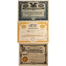 Alaska Gold Mining Stock Certificates