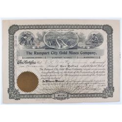 Rampart City Gold Mines Company, Rampart, Alaska Stock
