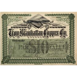 Troy-Manhattan Copper Co. Stock Certificate