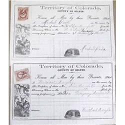 2 Pieces.  Claim # 2 St. Patrick Lode and Claim # 6 Janesville Lode. Illinoic district