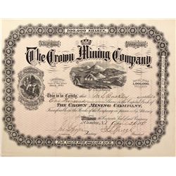 Crown Mining Company Stock Certificate