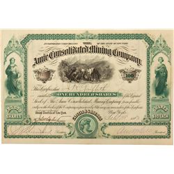 Annie Consolidated Mining Company Stock Certificate