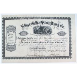 Ledger Gold and Silver Mining Company Stock Certificate