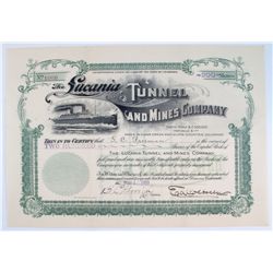 Lucania Tunnel and Mines Company Stock Certificate