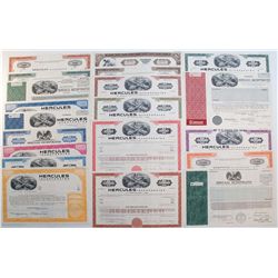 Collection  of Herlules Powder Co. Stock Certificates (20) - All Specimens in excellent condition (u