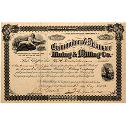 Commodore & Deleware Mining & Milling Co. Stock Certificate