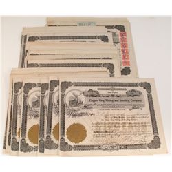 Stock Certificates -Copper King Mining and Smelting Company-(47) total, of which a handfull have not