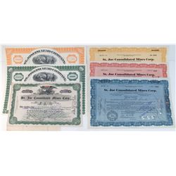St. Joseph Area Mining Stock Certificates