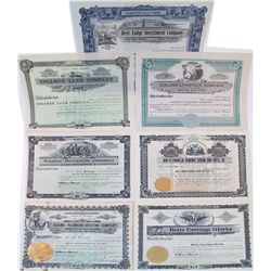 MONTANA, STOCK LOT,DATED, 1911, LOT OF 7: Stock, Adams Plumbing And Heating Company, Montana, dated