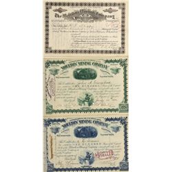 Moulton Mining Company Stock Certificates