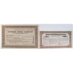 Montana Mining Stock Certificates