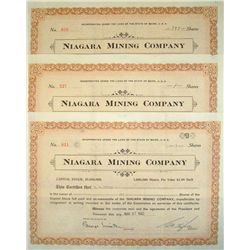 Niagra Mining Company. 3 pieces