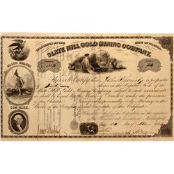 Slate Hill Gold Mining Company Stock Certificate