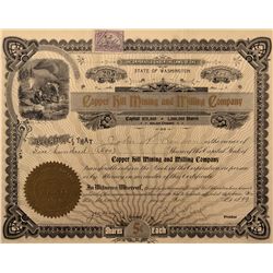 Copper Hill Mining and Milling Company Stock Certificate