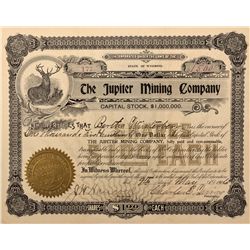 Jupiter Mining Company Stock Certificate