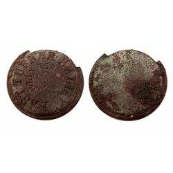 EAST TURNER HALL Token GOOD FOR 10 cents-Incore Lettering-extremely rare saloon token-unlisted-1 KNO