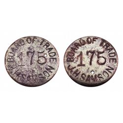 BOARD OF TRADE (175) J.H. SAMSON-identicle words on reverse-yet another rare token from the Leadvill