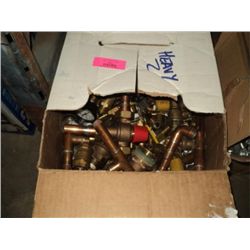 Box of Brass and Copper Fittings