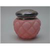 Image 1 : PINK SATIN GLASS JAR WITH S.P. LID