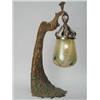 Image 1 : RARE AUSTRIAN PEACOCK LAMP