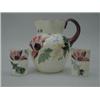 Image 1 : MILK GLASS PITCHER & TWO TUMBLERS