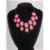 Image 1 : 278CTW PINK SUNFLOWER BRASS NECKLACE;18INCH