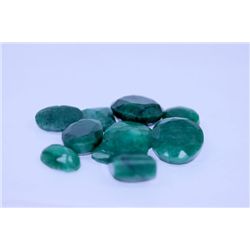 124.15 CTW AFRICAN EMERALD MIX SHAPES LOOSE STONES