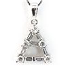 Image 1 : Genuine 0.61 ctw Diamond Triangle Necklace 18K