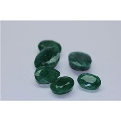 27.35 AFRICAN EMERALD MIX-SHAPED/SIZED (6 PC)