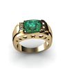 Genuine 3.20 ctw Emerald Diamond Ring W/Y Gold 10kt