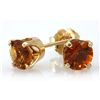 Image 3 : Genuine 2.10 ctw Orange Citrine Stud Earring 14k 0.86g