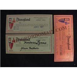 DISNEYLAND 1957 #000001 UNUSED UNCASHED TICKET THE ONLY #1 TICKET FROM THE 50's IN PRIVATE HANDS