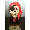 Image 1 : PIRATE SKULL WITH EYE PATCH AND BANDANA ANIMATRONIC HEAD HORROR PROP