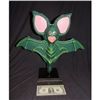 Image 1 : VINTAGE VAMPIRE FLYING CLOWN BAT FIGURINE PROP ON STAND