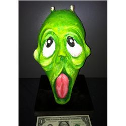 DISNEYLAND HAUNTED MANSION VINTAGE LIGHT GREEN GHOST CREATURE FACE HEAD HORROR PROP