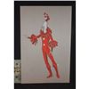 Image 1 : 1971 DISNEY PINOCCHIO HAND DRAWN CLOWN WARDROBE ORIGINAL COSTUME WARDROBE ARTWORK