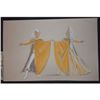 Image 1 : 1972 73 DISNEY SLEEPING BEAUTY BALL ROOM COUPLE ORIGINAL COSTUME WARDROBE ARTWORK