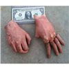 Image 1 : PAIR OF SILICONE HANDS CHOPPED OFF FINGER HORROR PROPS