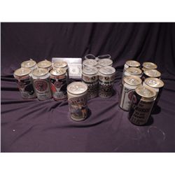 COLLECTION OF VINTAGE PITTSBURGH PIRATES AND STEELERS COLLECTIBLE BEER CANS