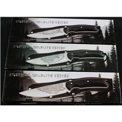 Lot Of Three American Wildlife Series Bear, Eagle