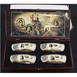 Four-Knife Set Of Founding Fathers- Geronimo,