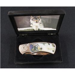 Wolf Folding Stainless Steel Blade W/Decorative